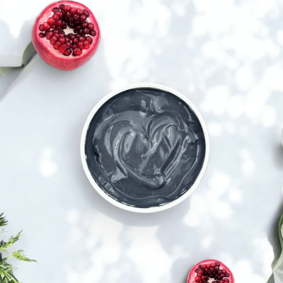 Charcoal-Pomegranate Cleanser Charcoal Pomegranate Cleanser open jar